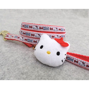 산리오 헬로 키티 얼굴 무늬 리드가있는 하네스 SS